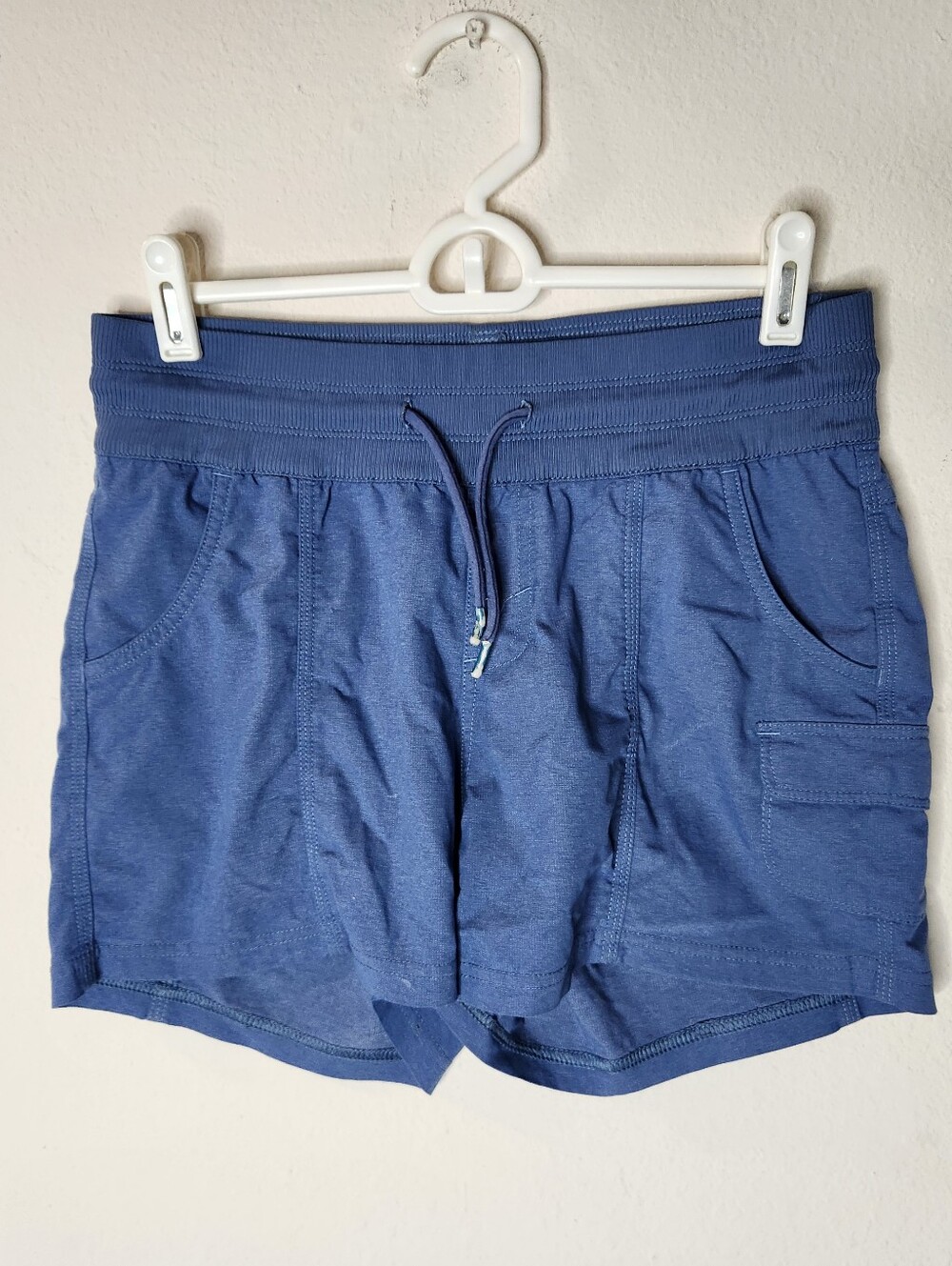 North Face Womens Small Blue Athletic Shorts  Drawstring